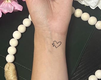 Small Hearts Temporary Tattoo
