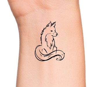 Fox Temporary Tattoo / animal tattoos