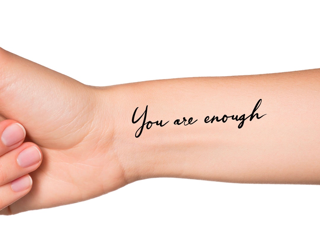 You Are Enough Temporary Tattoo Etsy