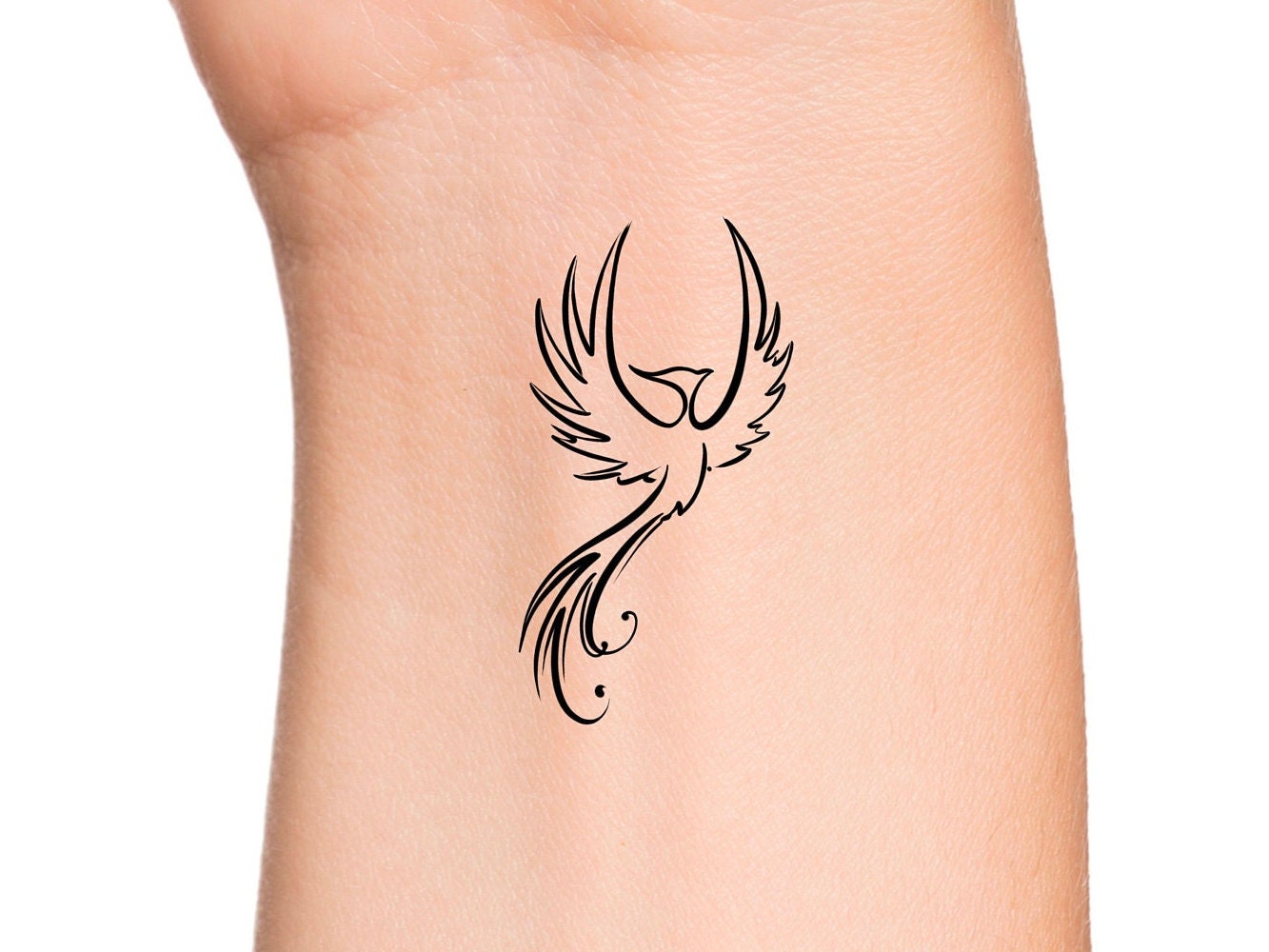 Buy Fine Line Phoenix Temporary Tattoo Online in India  Etsy