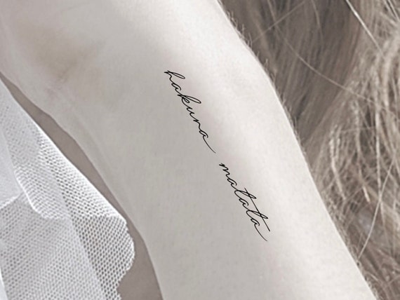 Hakuna Matata Temporary Tattoo - Etsy