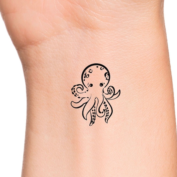 Cute Octopus Temporary Tattoo