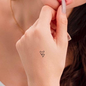 Two Tiny Hearts Temporary Tattoo