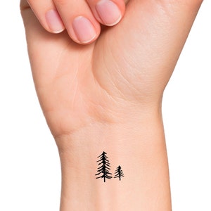 Minimalist Trees Temporary Tattoo