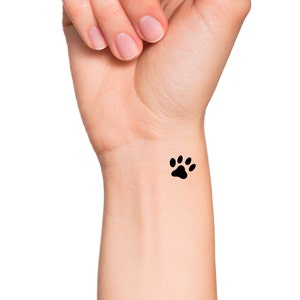 Small Paw Print Temporary Tattoo