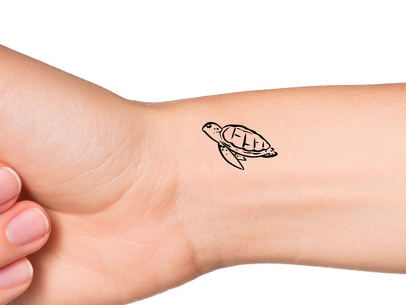 Sea Turtle Temporary Tattoo | Etsy