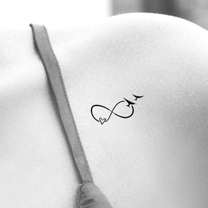 Infinity Birds Temporary Tattoo