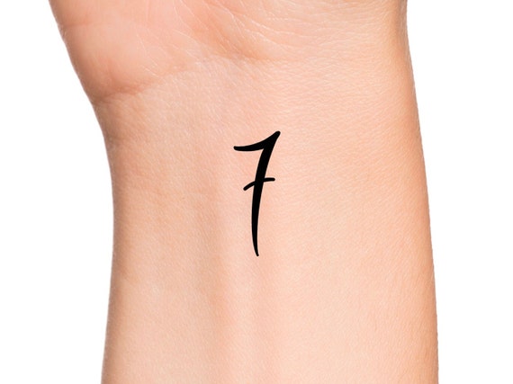 Number 7 Seven Temporary Tattoo / 7 Tattoo / Bts Tattoo - Etsy Denmark