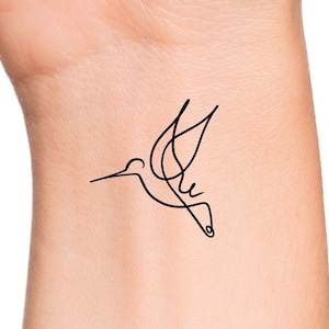 Hummingbird Temporary Tattoo / bird tattoos