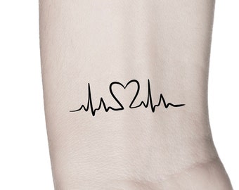 Heartbeat Temporary Tattoo