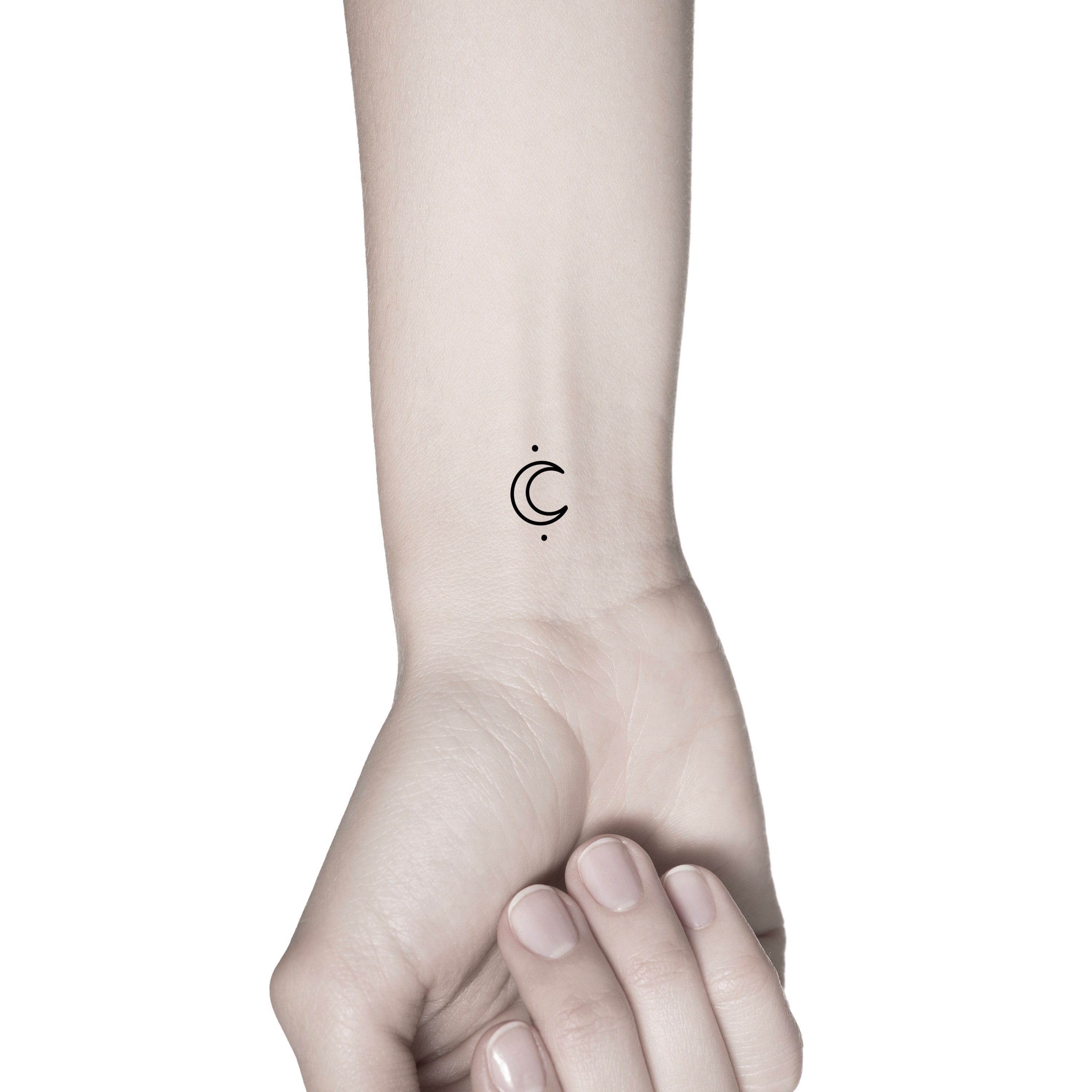 Small Moon Temporary Tattoo / Crescent Moon Tattoo - Etsy Finland