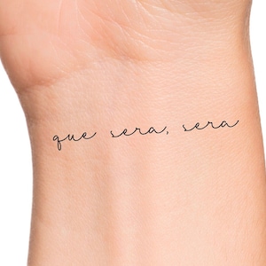 Que Sera, Sera Temporary Tattoo - Etsy