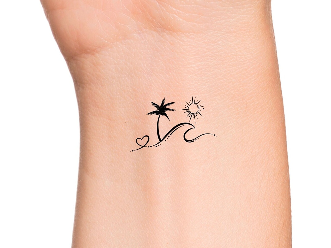 Beach Tattoo - Etsy