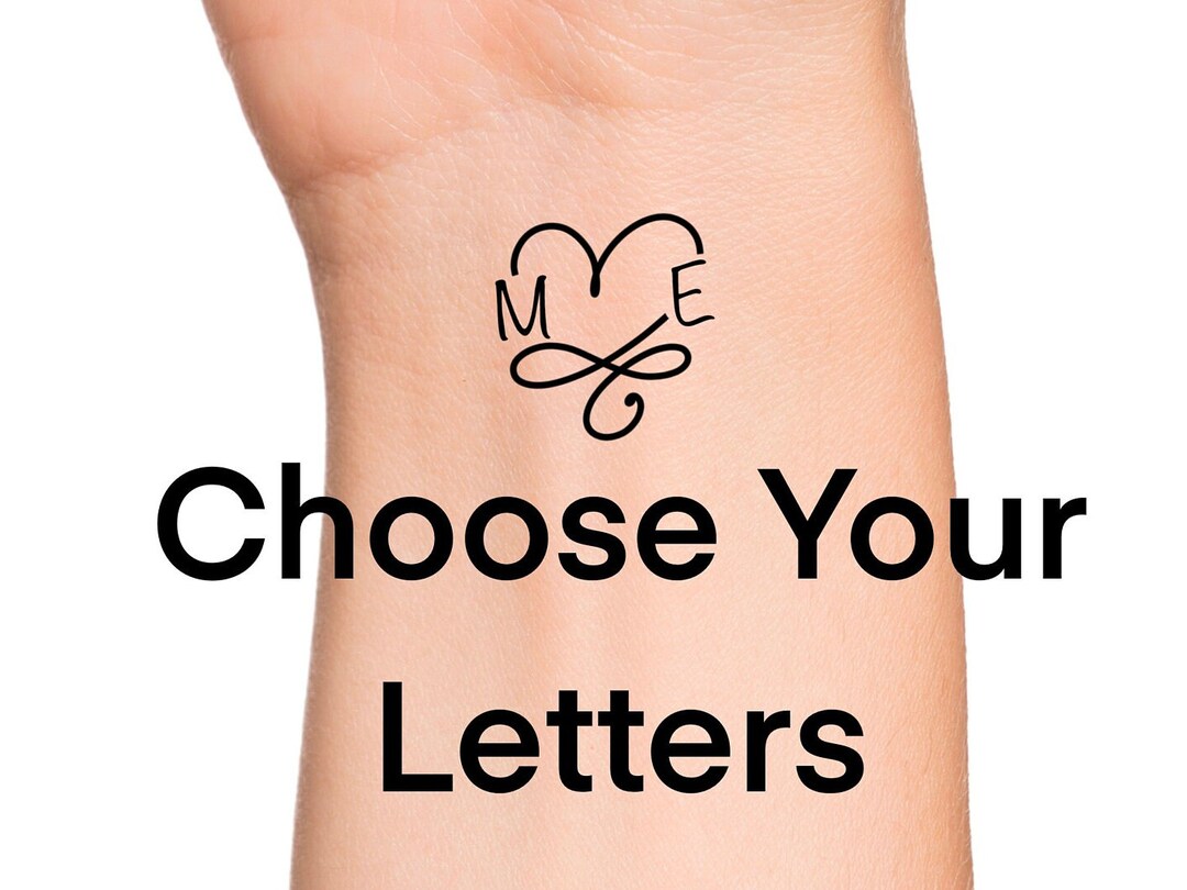 Custom Heart Infinity Initials / Custom Heart Letters - Etsy