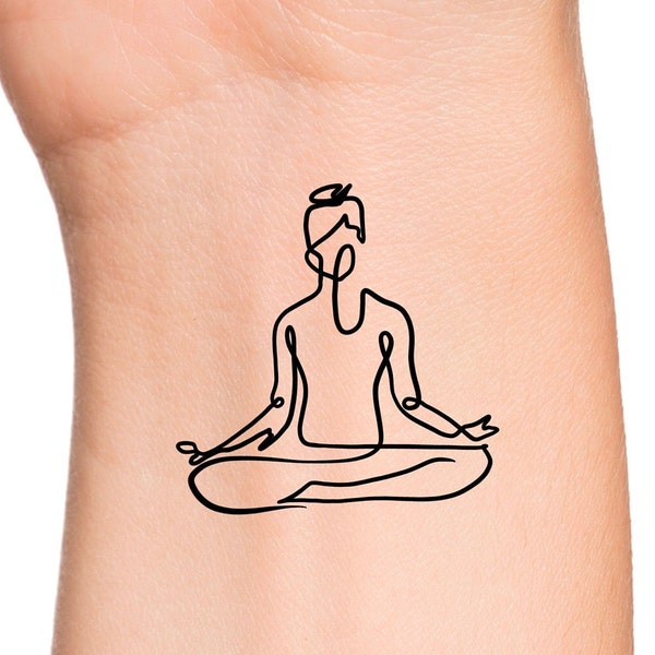 Breathe Zen Temporary Tattoo / meditation tattoo