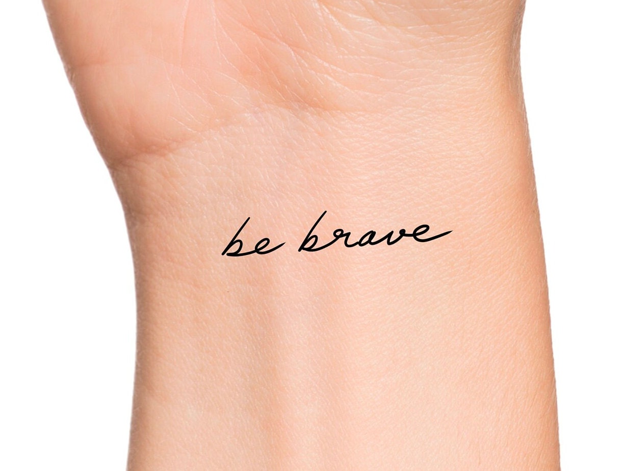 Be Brave Temporary Tattoo - Etsy Ireland