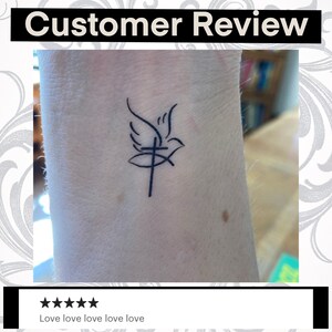Cross Dove Jesus Fish Temporary Tattoo / Religious Tattoos - Etsy