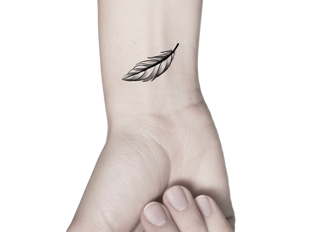 Tatouage Bracelet Indien Avec Plume Tatouage temporaire de plumes - Etsy France