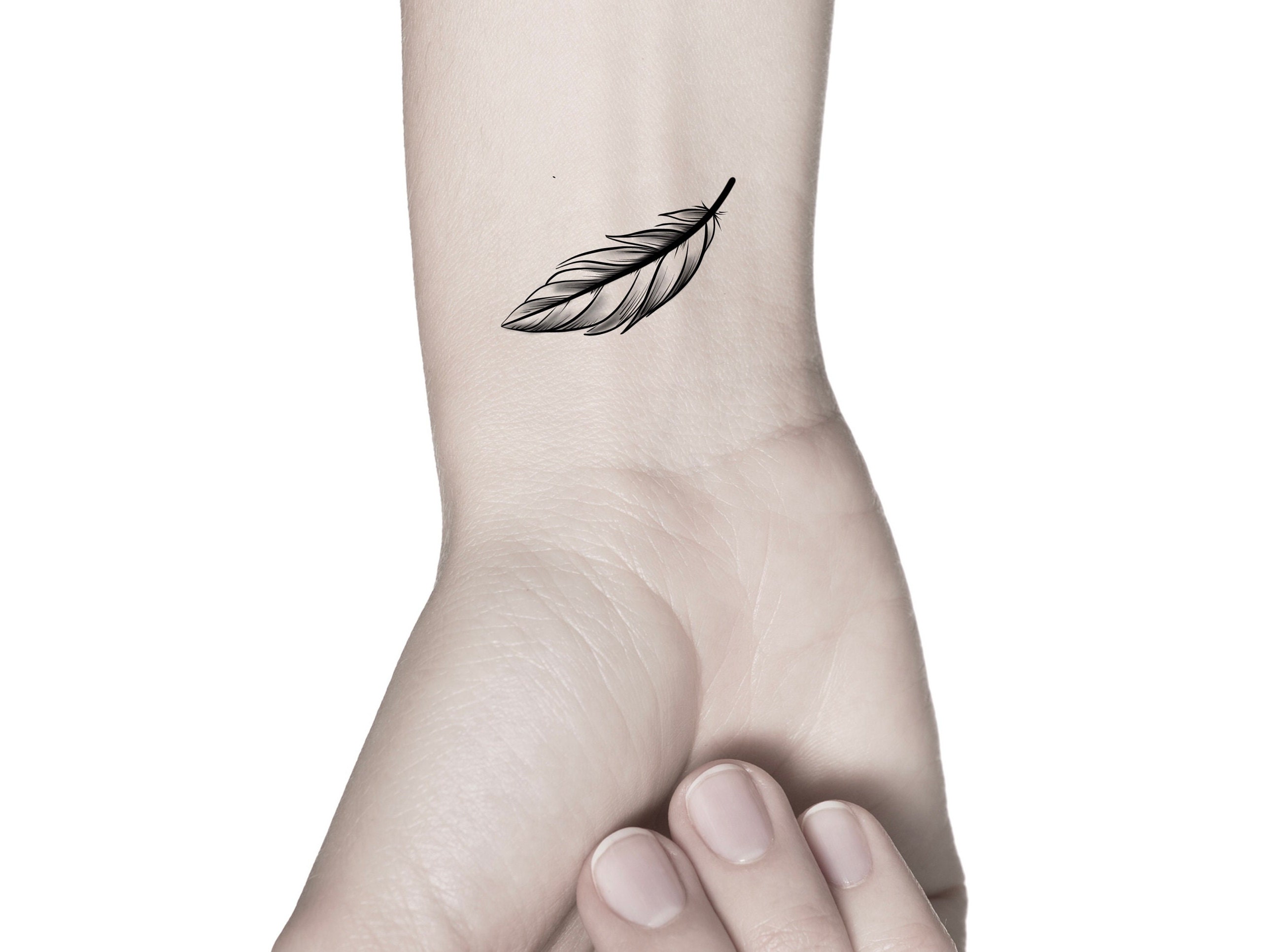 Beautiful feather tattoo just 2 min feather on finger  feather tattoo   tattoo  YouTube