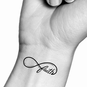 Faith Infinity Temporary Tattoo