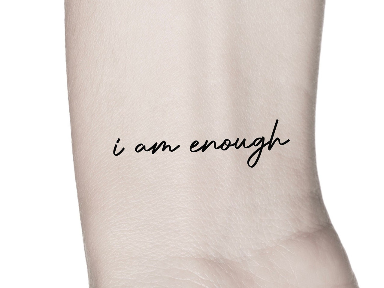 Feminist Power: I Am Enough Tattoo