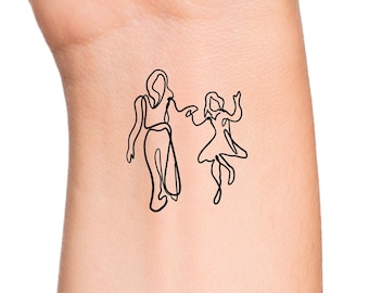 Mother Daughter Temporary Tattoo