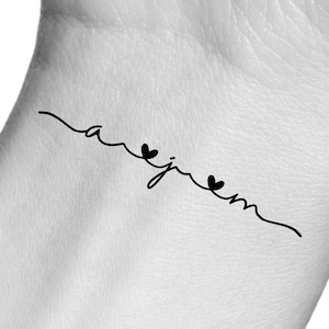 Custom Initials Temporary Tattoo