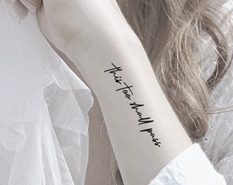 This Too Shall Pass Temporary Tattoo