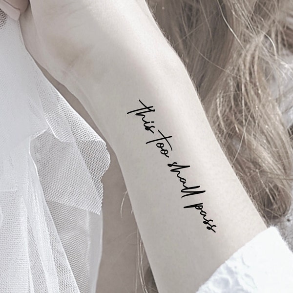 This Too Shall Pass Temporary Tattoo