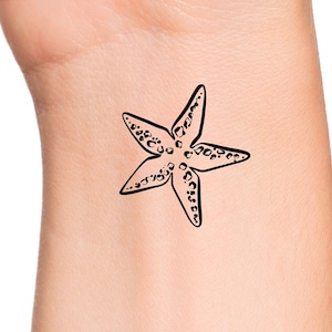 Starfish Temporary Tattoo / star fish tattoos