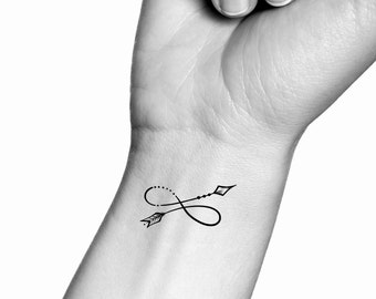 Infinity Arrow Temporary Tattoo
