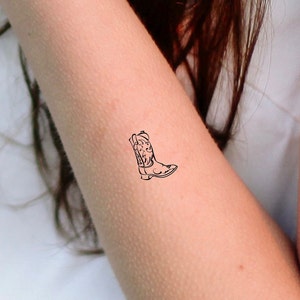 Cowboy Boot Temporary Tattoo