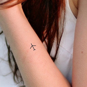 Small Airplane Heart Temporary Tattoo / Plane Tattoo
