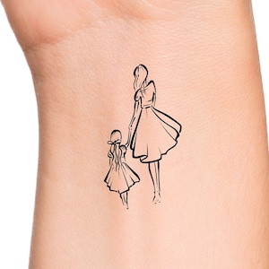 Mother Daughter Temporary Tattoo