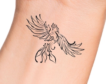 Phoenix Open Wings Temporary Tattoo