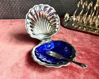 Coquille, coupe à caviar ou beurrier vintage, coquille St Jacques style anglais.