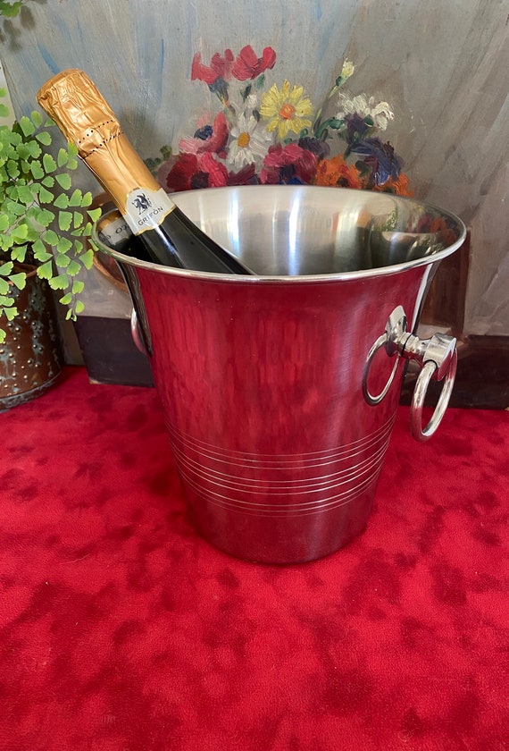 Seau à Champagne Guy Degrenne En Inox, Avec Poignée, Fabriqué En France, Occasion