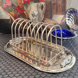 Porte-toast avec plateau pour servir le foie gras en métal argenté - Arts de la table