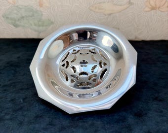 Coquillor-Glace butter mold, butterflor, openwork silver-plated metal butter dish, curlers, French vintage 1960.