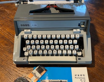Machine à écrire portable JAPY P.89, fonctionnelle ,vintage des années 70, Azerty, ruban neuf