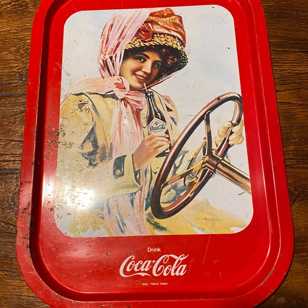 Coca-Cola plateau vintage en metal