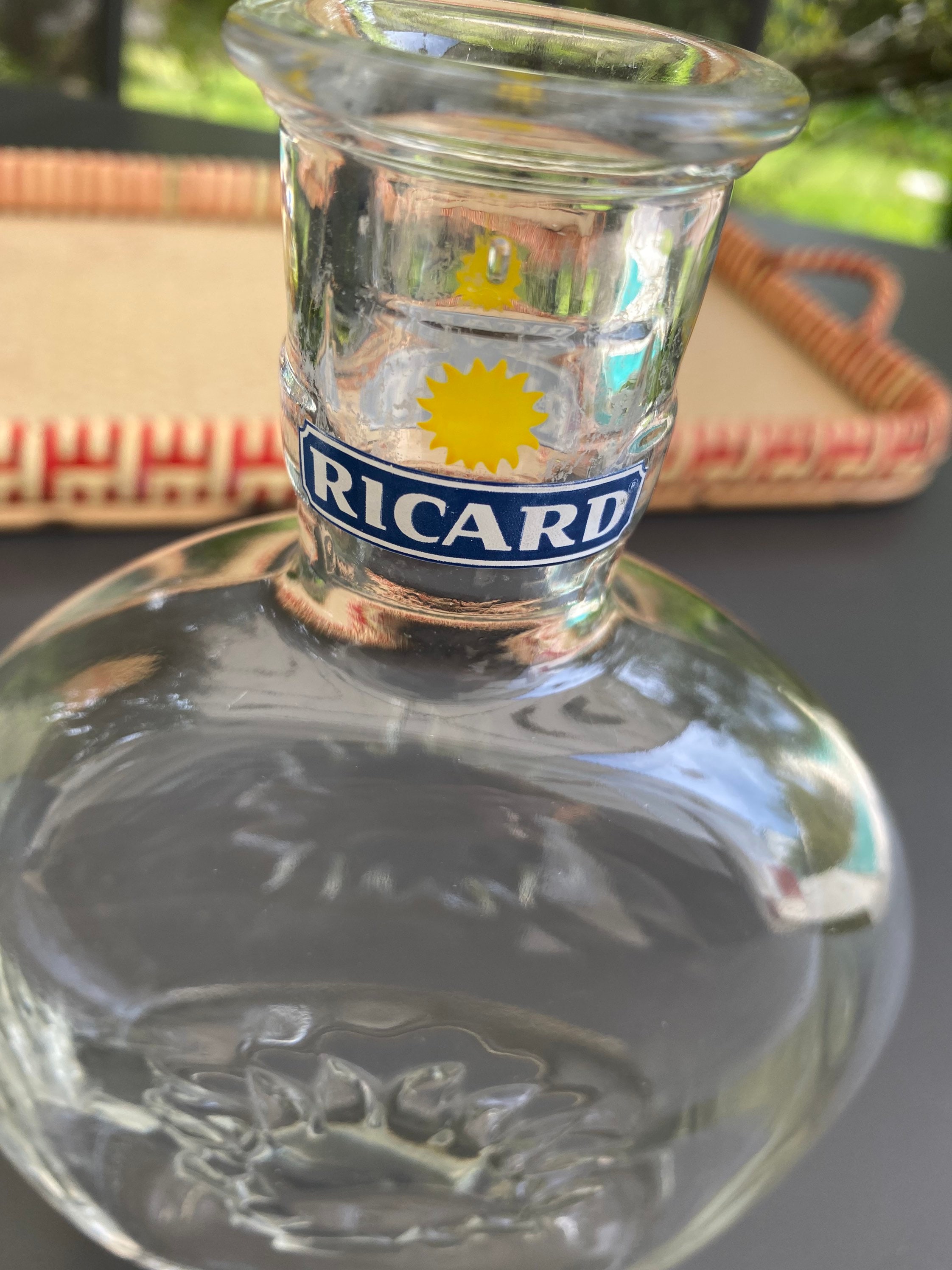 2 carafes Anis Ricard et 8 verres Ricard collector année 60