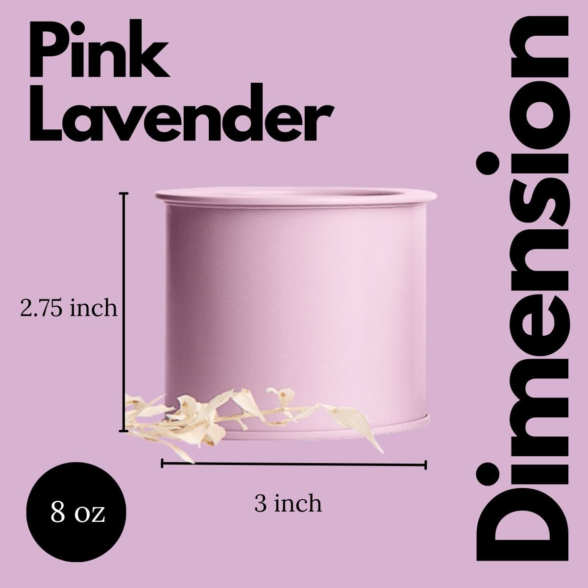 Pink Lavender Candle Tins 8 Oz With Lids 12pack of Candle Jars for
