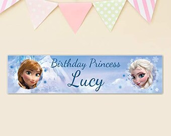Disney Frozen Personalised Birthday Party Banner