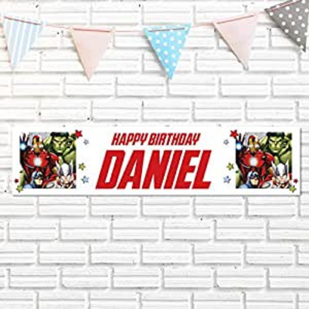 Avengers Personalised Birthday Party Banner - Etsy