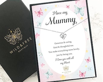 Mama Halskette Schmuck Geschenk mit besonderen nachdenklichen Worten und schöne Geschenkbox Perfekt für Geburtstag Muttertag oder Weihnachten