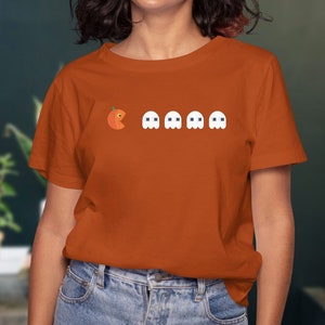 Halloween Shirt PNG | Happy Halloween SVG Bundle | Retro Halloween Pac-Man | Retro Pac-Man Ghost for Kids&#39; T-Shirt