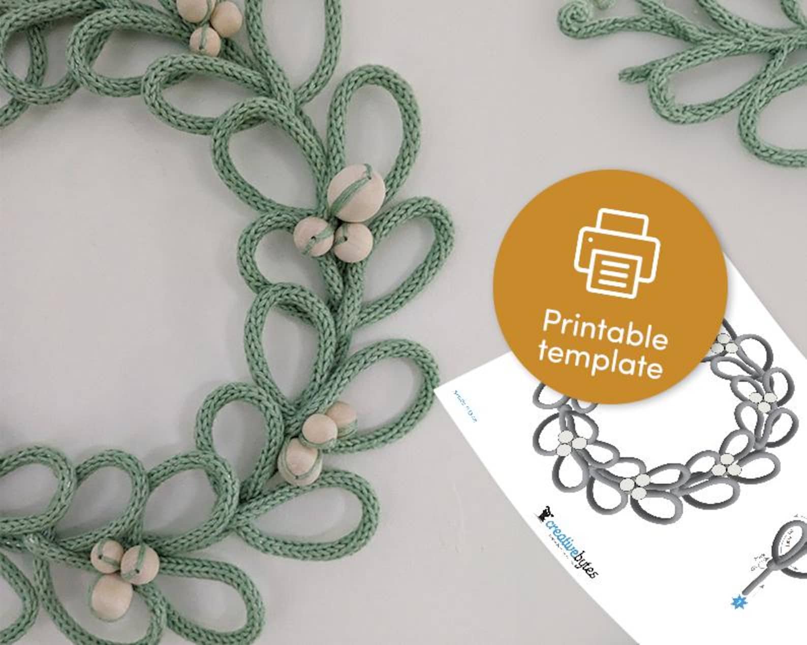 Picture of DIY Wreath Making Guide: Knitted Cord & Wire Frame | Perfect for Fall ...
