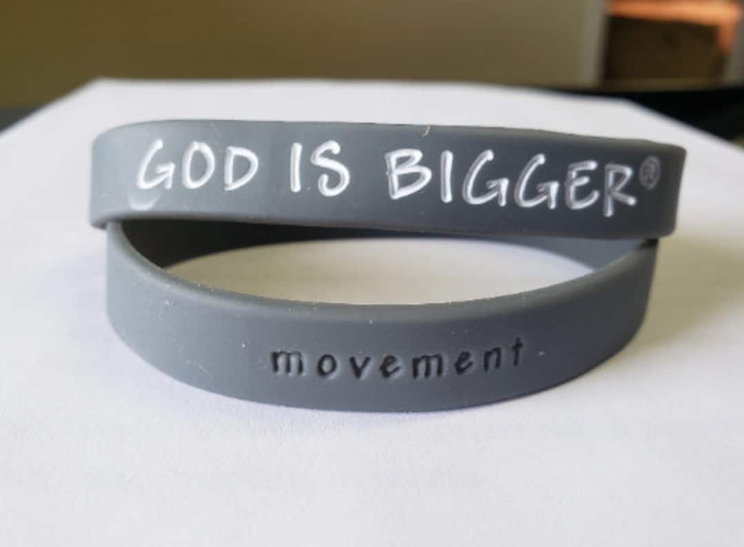 God is Bigger Wristbands 8 adult Regular or 7 youth/adult Small or 9 XL
