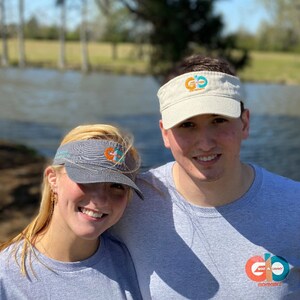 God is Bigger Embroidery Gray & Khaki Visors